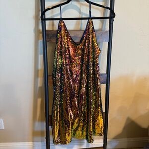 Sequin slip dress